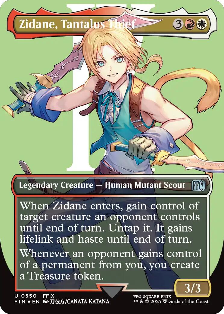 Zidane, Tantalus Thief (Borderless) (Surge Foil) FIN - 550
