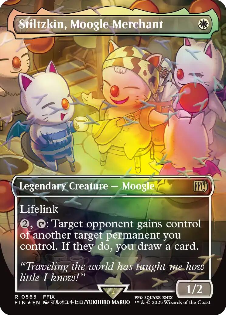 Stiltzkin, Moogle Merchant (Borderless) (Chocobo Track Foil) FIN - 565