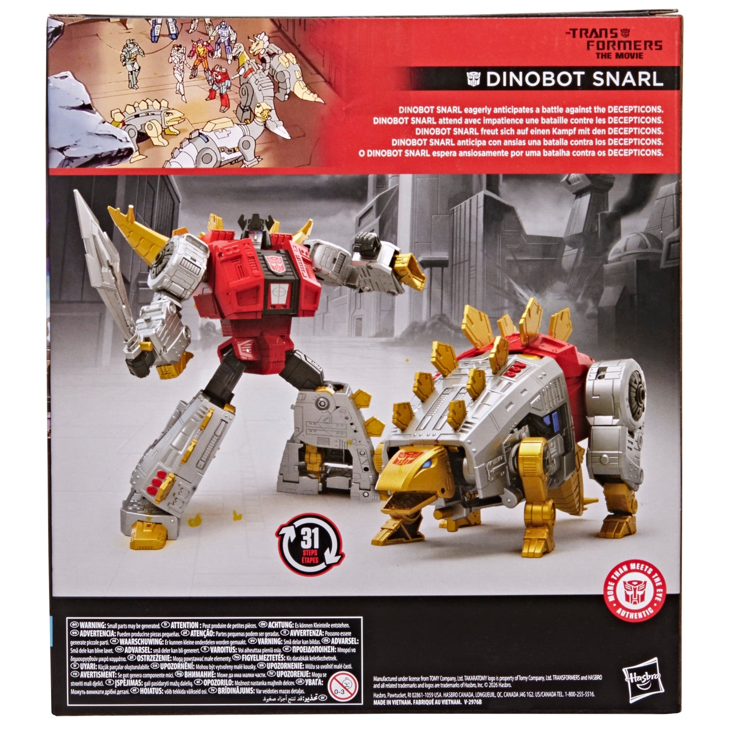 The Transformers: The Movie Leader Class Dinobot Snarl (Preorder May 2026)