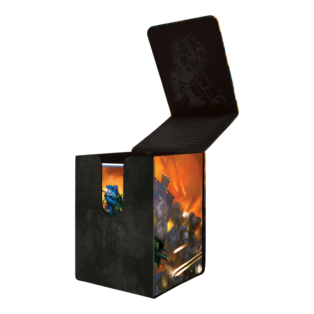 Ultra Pro - Space Marines - Adeptus Astartes Space Marines - Adeptus Astartes Alcove Flip Deck Box for Warhammer 40,000