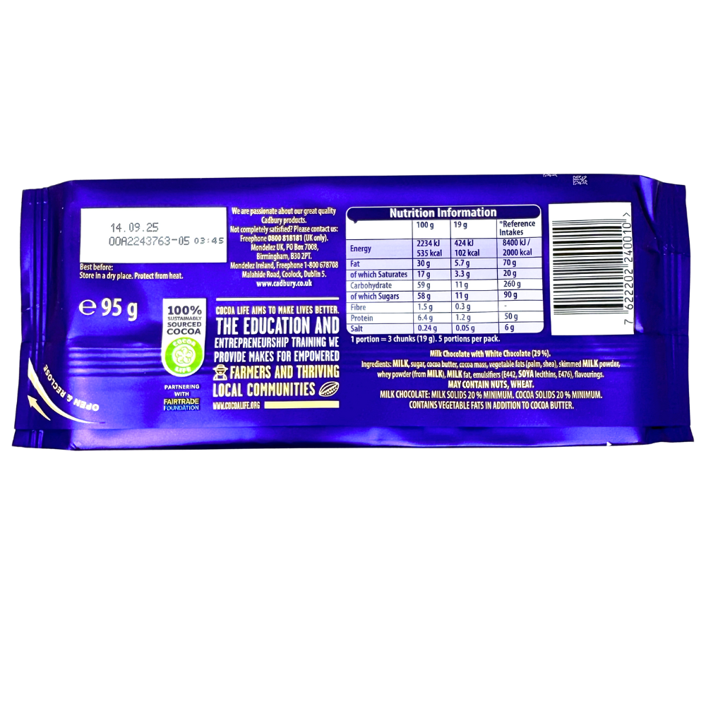 Top Deck - Milk Chocolate and White Chocolate - 95g