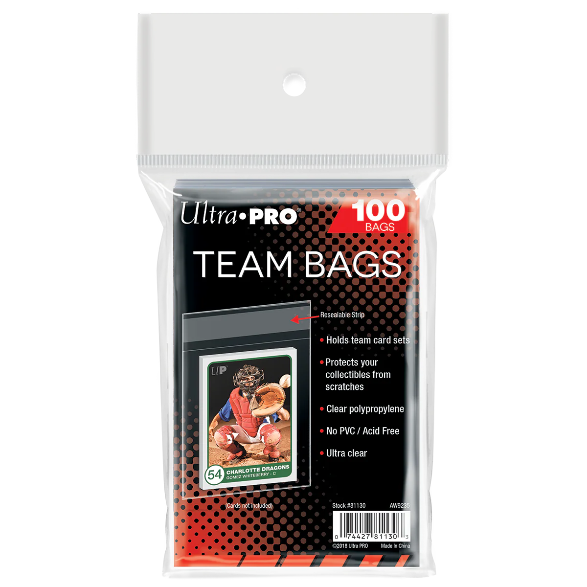 Ultra Pro - Team Bags Resealable Sleeves (100ct)