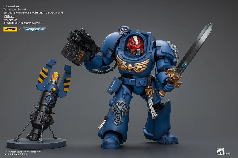 Warhammer 40K - UItramarines - Terminator Squad Sergeant with Power Sword and Teleport Homer