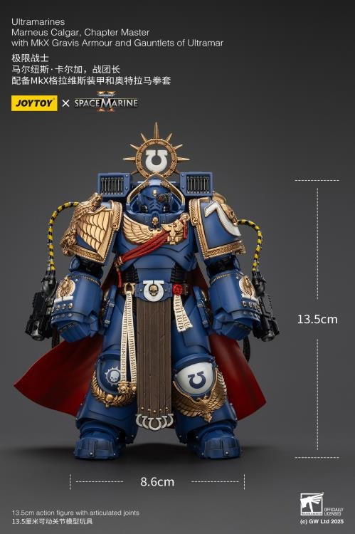 Warhammer 40K - Ultramarines - Space Marine 2 - Marneus Calgar Chapter Master with MKX Gravis Armour and Gauntlets of Ultramar