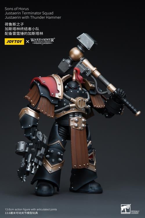 Warhammer 40K - Sons of Horus Justaerin Terminator Squad -with Thunder Hammer 1/18 Scale Action Figure