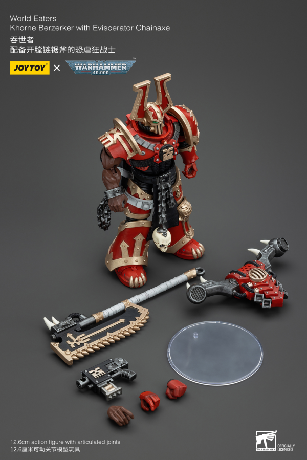 Warhammer 40K - World Eaters - Khorne Berzerker With Eviscerator Chainaxe