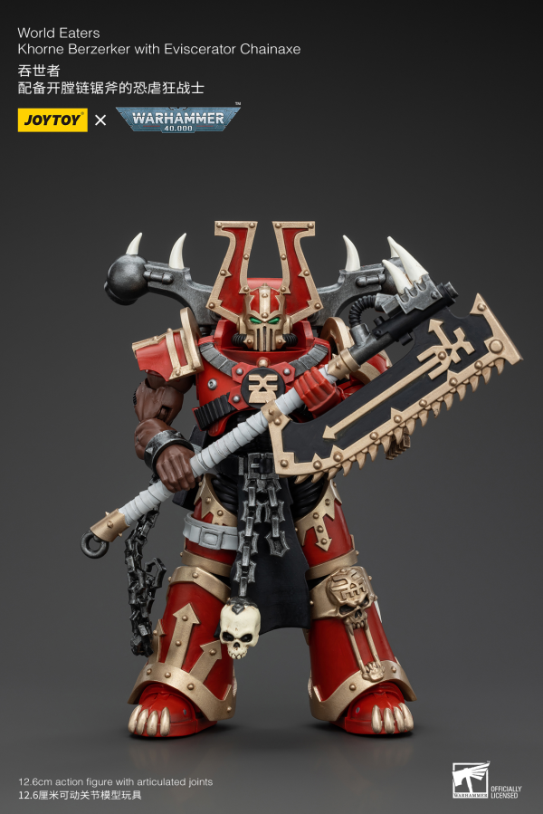 Warhammer 40K - World Eaters - Khorne Berzerker With Eviscerator Chainaxe
