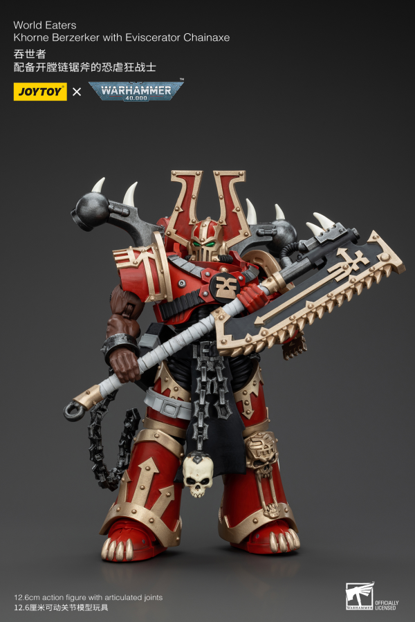 Warhammer 40K - World Eaters - Khorne Berzerker With Eviscerator Chainaxe