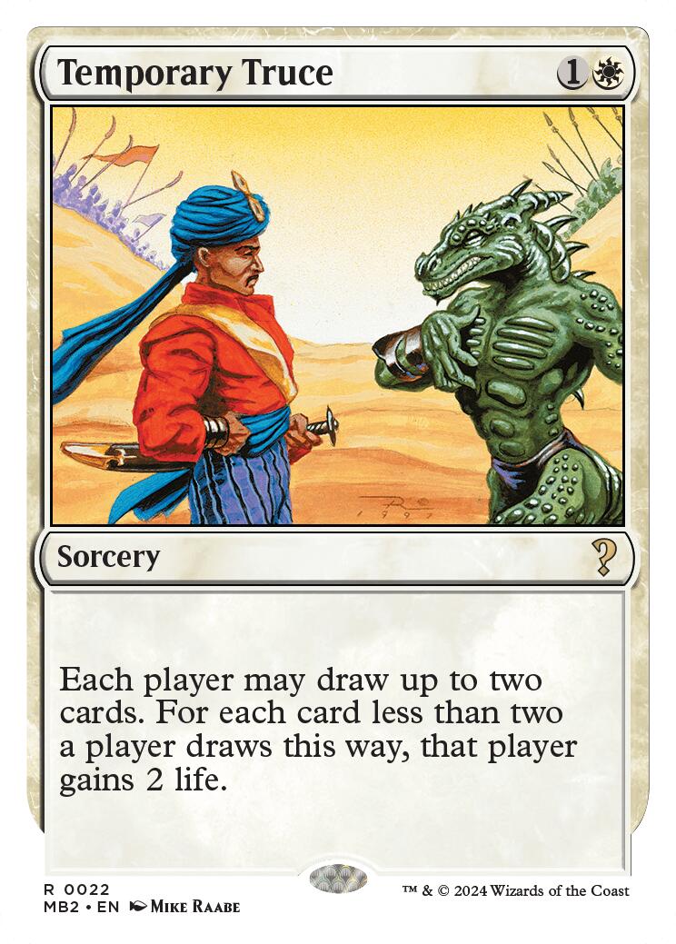 Temporary Truce (White Border) MB2 - 22