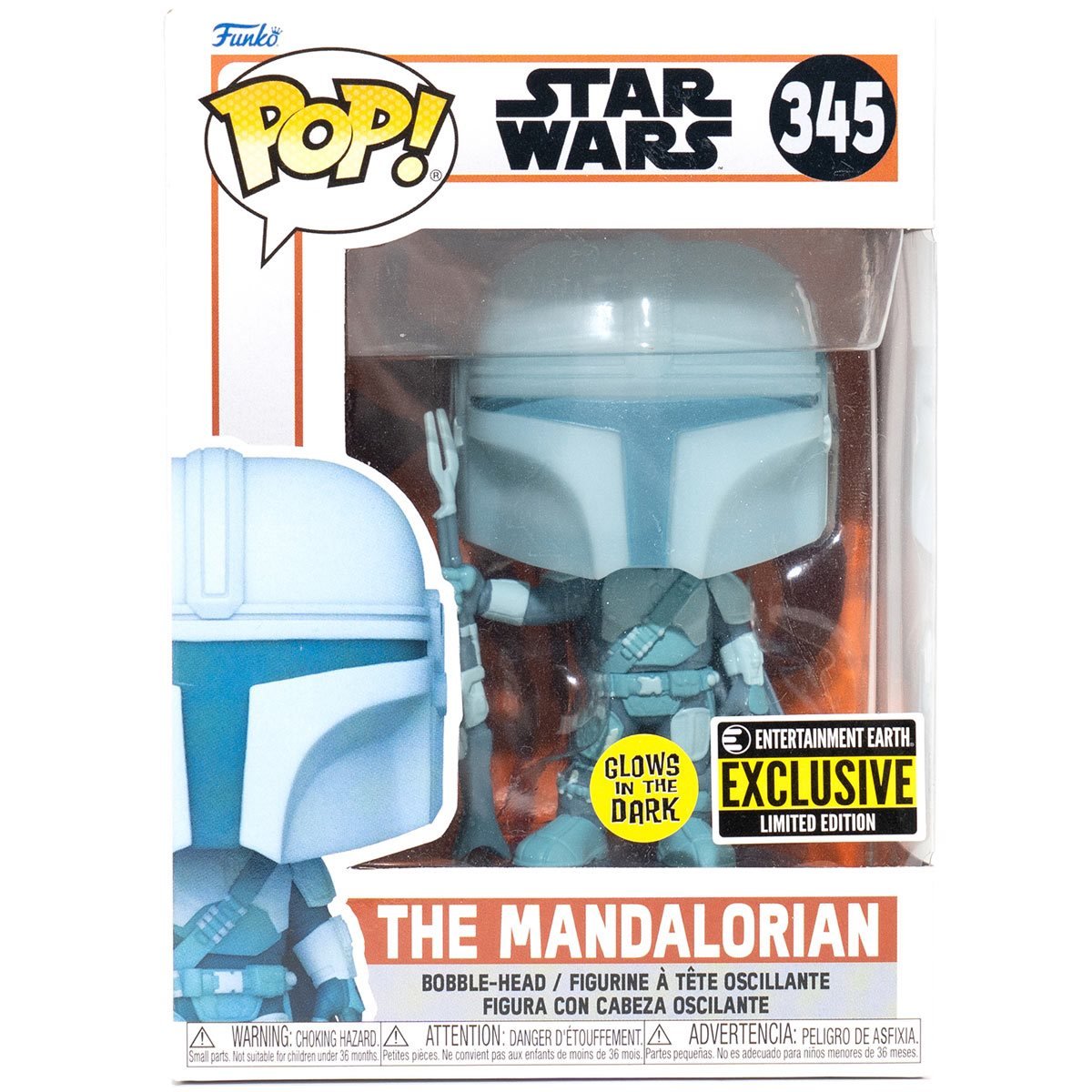 Star Wars: The Mandalorian Hologram Glow-in-the-Dark Pop! Vinyl Figure - Exclusive