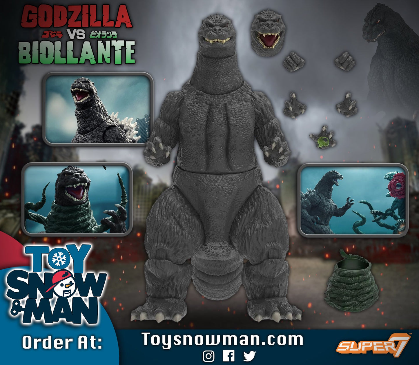 Toho Ultimates - Godzilla Vs Biollante  Set of 2 figures