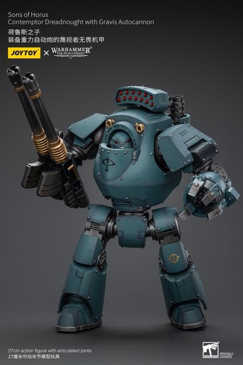 Warhammer 40K - Chaos - Sons of Horus - Contemptor Dreadnought with Gravis Autocannon