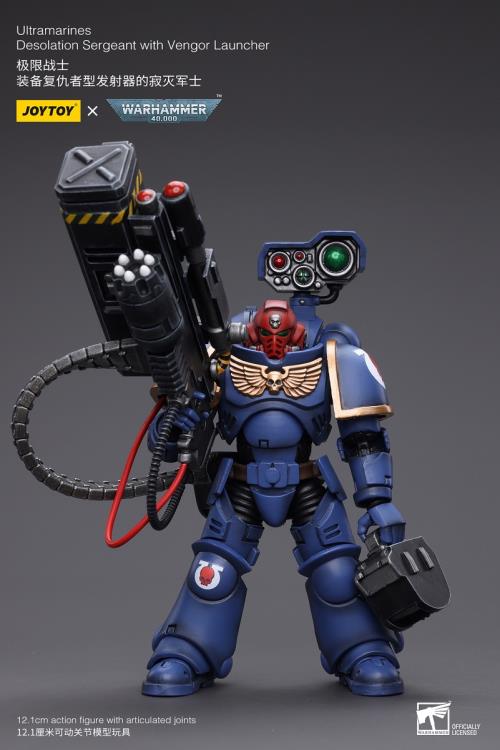 Warhammer 40K - Ultramarines - Desolation Sergeant with Vengor Launcher 1/18 Scale Action Figure