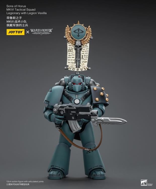Warhammer 40K - The Horus Heresy - Sons of Horus  - MKVI Tactical Squad Legionary with Legion Vexilla