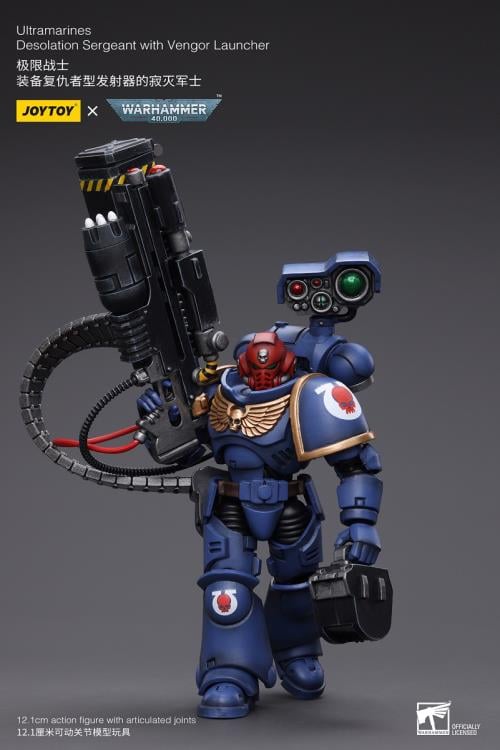 Warhammer 40K - Ultramarines - Desolation Sergeant with Vengor Launcher 1/18 Scale Action Figure