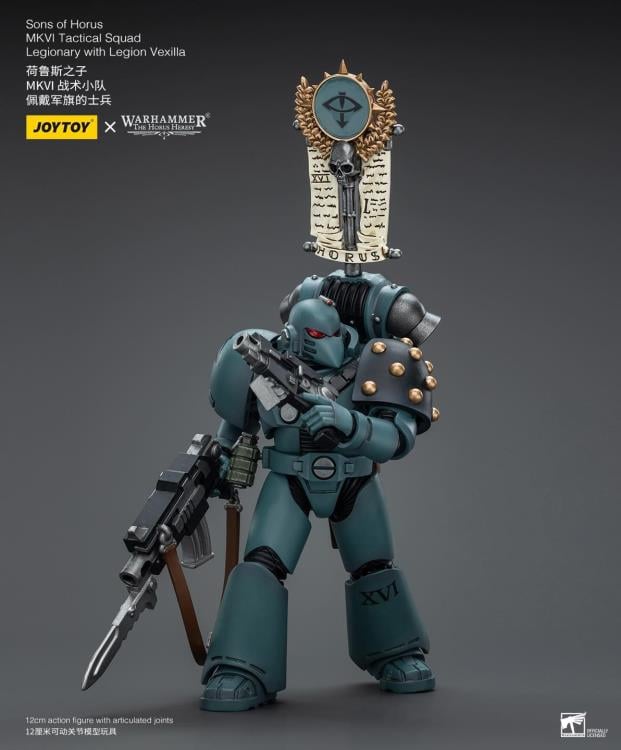 Warhammer 40K - The Horus Heresy - Sons of Horus  - MKVI Tactical Squad Legionary with Legion Vexilla