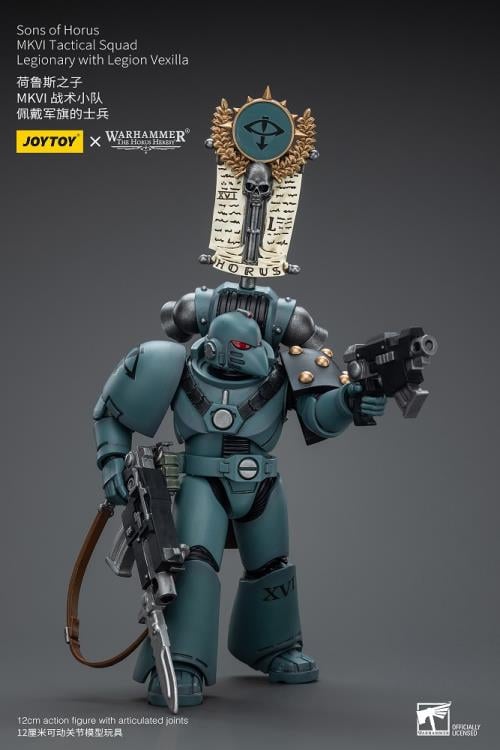 Warhammer 40K - The Horus Heresy - Sons of Horus  - MKVI Tactical Squad Legionary with Legion Vexilla