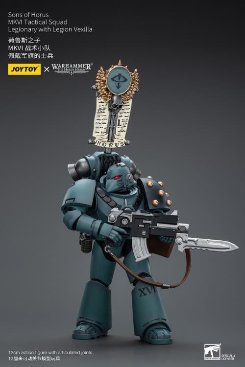 Warhammer 40K - The Horus Heresy - Sons of Horus  - MKVI Tactical Squad Legionary with Legion Vexilla