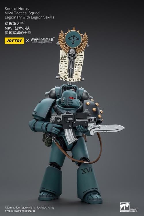 Warhammer 40K - The Horus Heresy - Sons of Horus  - MKVI Tactical Squad Legionary with Legion Vexilla