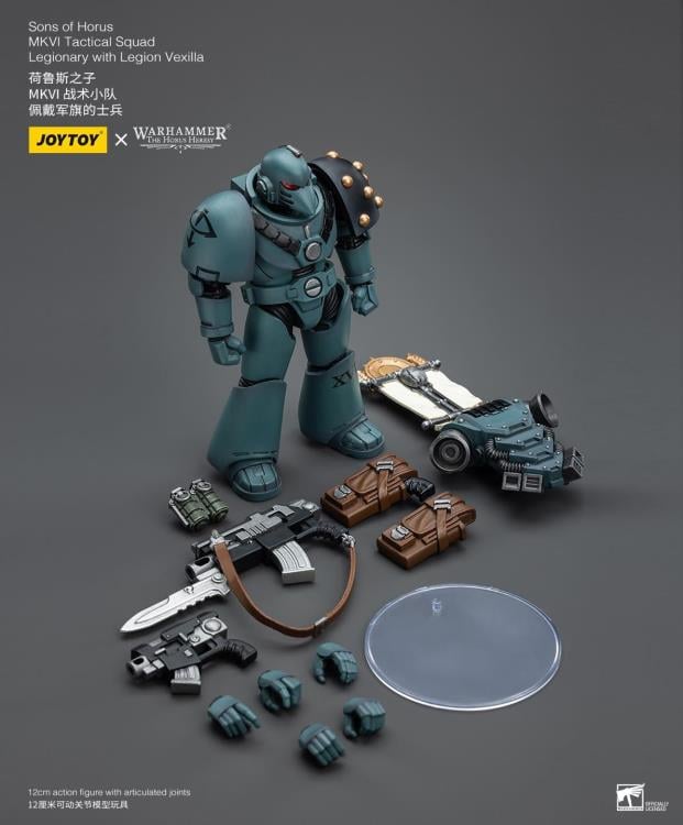 Warhammer 40K - The Horus Heresy - Sons of Horus  - MKVI Tactical Squad Legionary with Legion Vexilla
