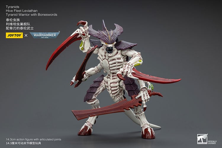 Warhammer 40K - Tyranids Hive Fleet Leviathan - Tyranid Warrior with Bonesword 1/18 Scale Action Figure
