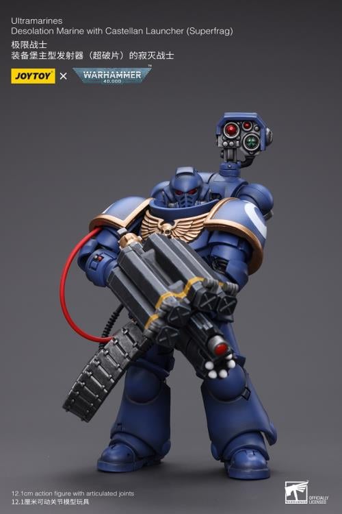 Warhammer 40K - Ultramarines - Desolation Marine with Superfrag Rocket Launcher 1/18 Scale Action Figure