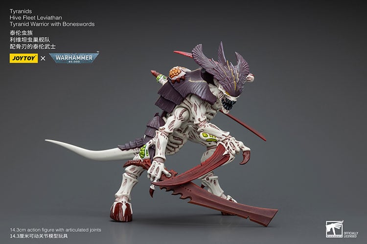 Warhammer 40K - Tyranids Hive Fleet Leviathan - Tyranid Warrior with Bonesword 1/18 Scale Action Figure