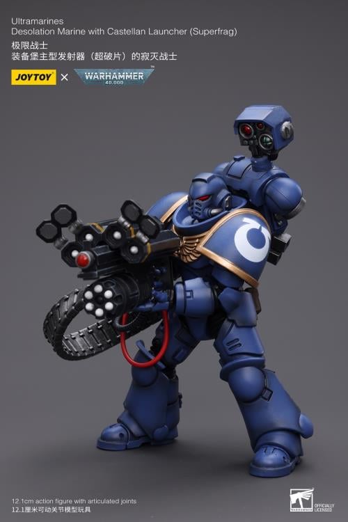 Warhammer 40K - Ultramarines - Desolation Marine with Superfrag Rocket Launcher 1/18 Scale Action Figure