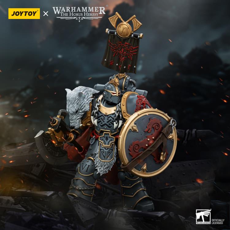 Warhammer The Horus Heresy - Space Wolves - Legion Praetor with Power Axe and Combat Shield