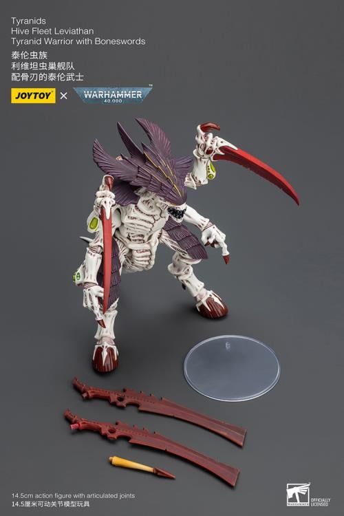 Warhammer 40K - Tyranids Hive Fleet Leviathan - Tyranid Warrior with Bonesword 1/18 Scale Action Figure