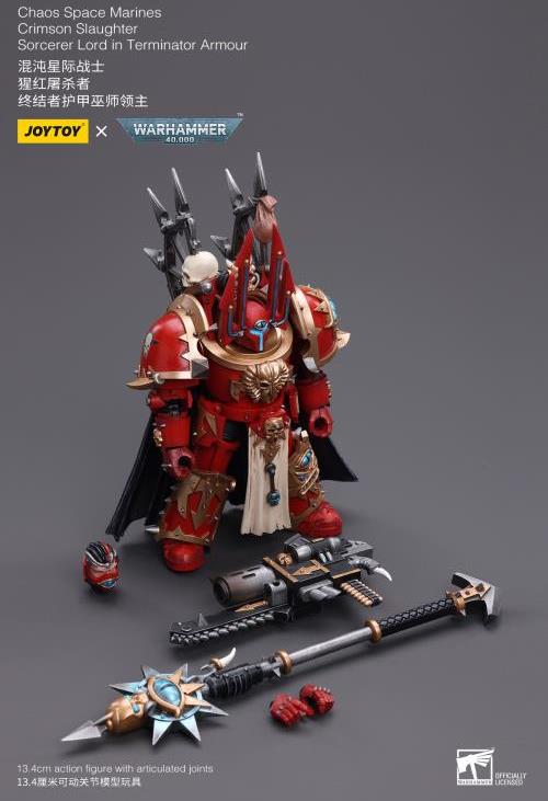 Warhammer 40k - Chaos Space Marines - Crimson Slaughter Sorcerer Lord in Terminator Armour