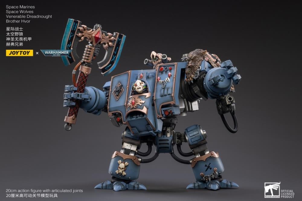 Warhammer 40K - Space Wolves - Venerable Dreadnought Brother Hvor