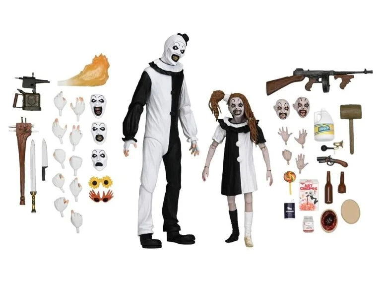 Terrifier 2 - Ultimate Art the Clown & Little Pale Girl Action Figure Two-Pack (Preorder Q3 2026)