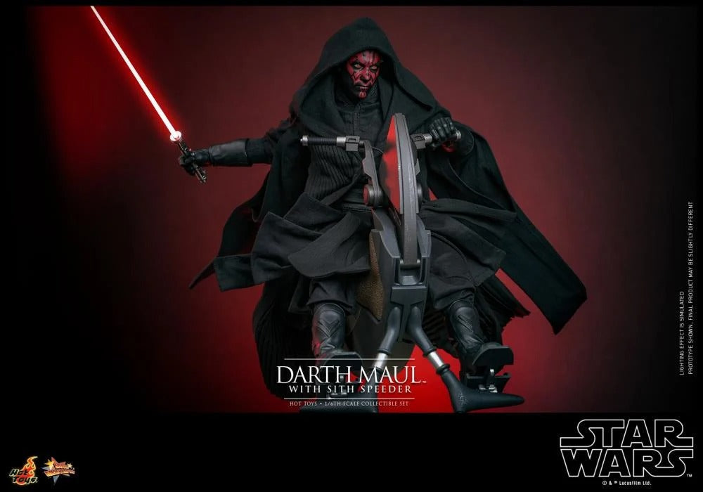 Star Wars: The Phantom Menace - Darth Maul With Sith Speeder 1/6th Scale Collectible Figure Set - MMS749