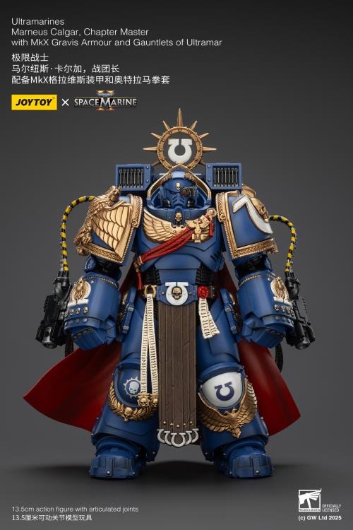 Warhammer 40K - Ultramarines - Space Marine 2 - Marneus Calgar Chapter Master with MKX Gravis Armour and Gauntlets of Ultramar