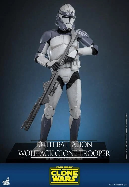 Star Wars: The Clone Wars - 104th Battalion Wolfpack Clone Trooper 1/6th Scale Collectible Figure - TMS142