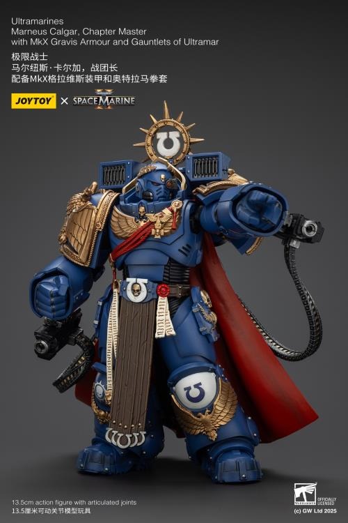 Warhammer 40K - Ultramarines - Space Marine 2 - Marneus Calgar Chapter Master with MKX Gravis Armour and Gauntlets of Ultramar