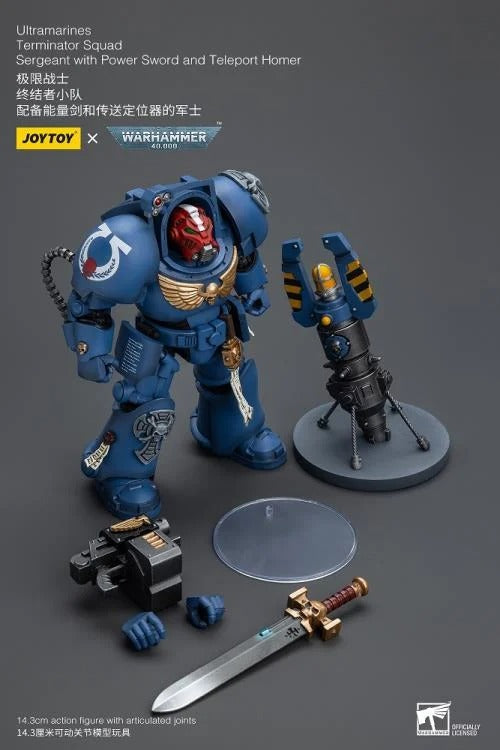 Warhammer 40K - UItramarines - Terminator Squad Sergeant with Power Sword and Teleport Homer