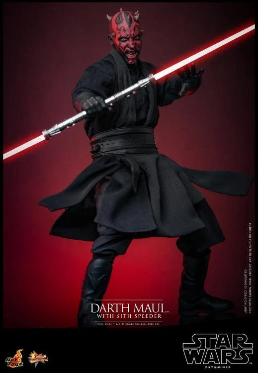 Star Wars: The Phantom Menace - Darth Maul With Sith Speeder 1/6th Scale Collectible Figure Set - MMS749
