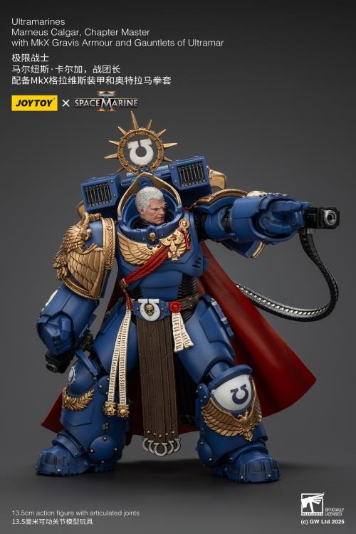 Warhammer 40K - Ultramarines - Space Marine 2 - Marneus Calgar Chapter Master with MKX Gravis Armour and Gauntlets of Ultramar