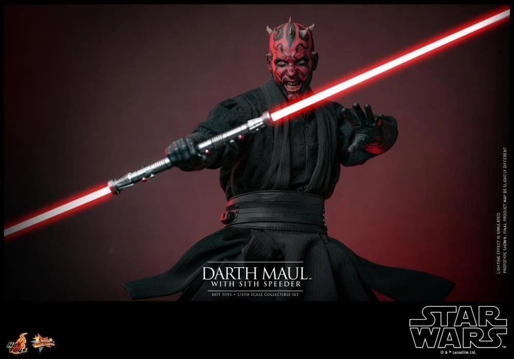 Star Wars: The Phantom Menace - Darth Maul With Sith Speeder 1/6th Scale Collectible Figure Set - MMS749