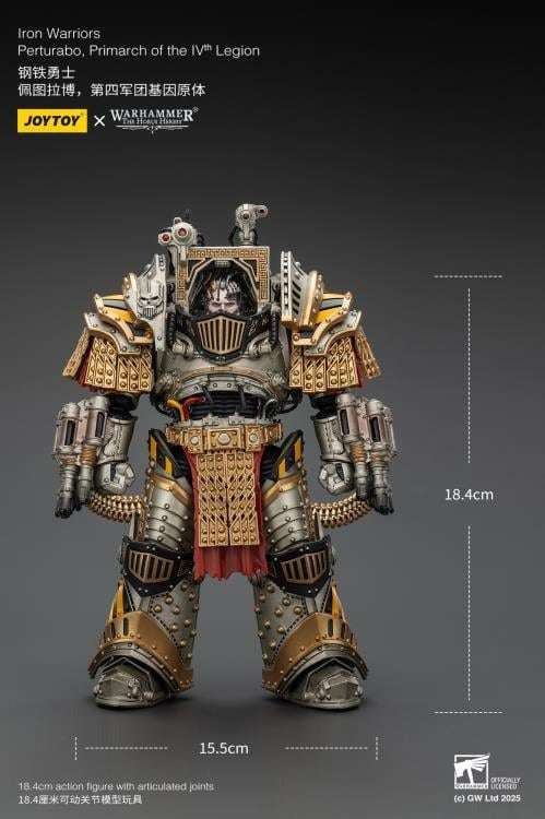 Warhammer 40K - The Horus Heresy - Iron Warriors - Perturabo, Primarch of the IVth Legion 1/18 Scale Action Figure