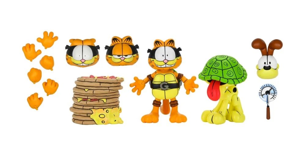 Teenage Mutant Ninja Turtles x Garfield Ultimate Garfello & Odie (Archie Comics) Action Figure Set