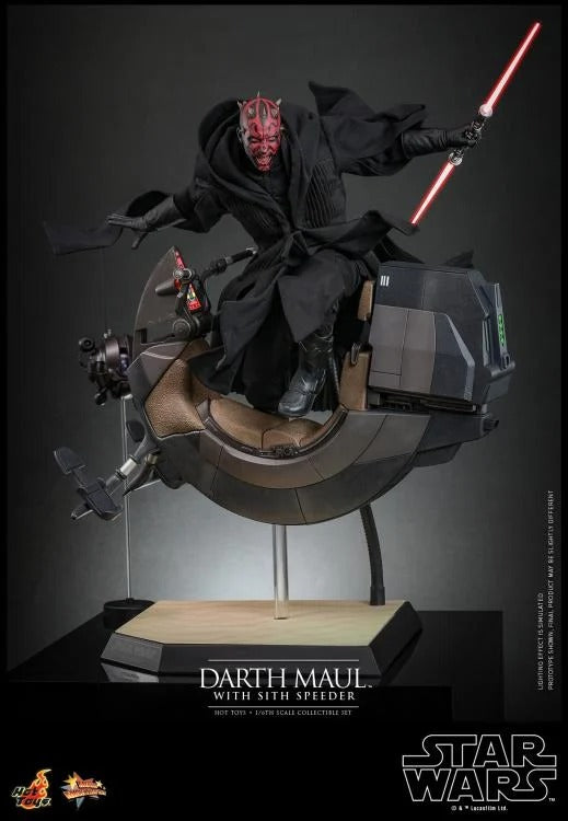Star Wars: The Phantom Menace - Darth Maul With Sith Speeder 1/6th Scale Collectible Figure Set - MMS749
