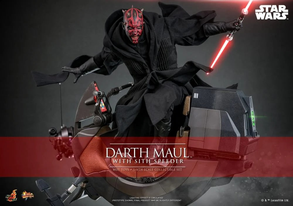 Star Wars: The Phantom Menace - Darth Maul With Sith Speeder 1/6th Scale Collectible Figure Set - MMS749