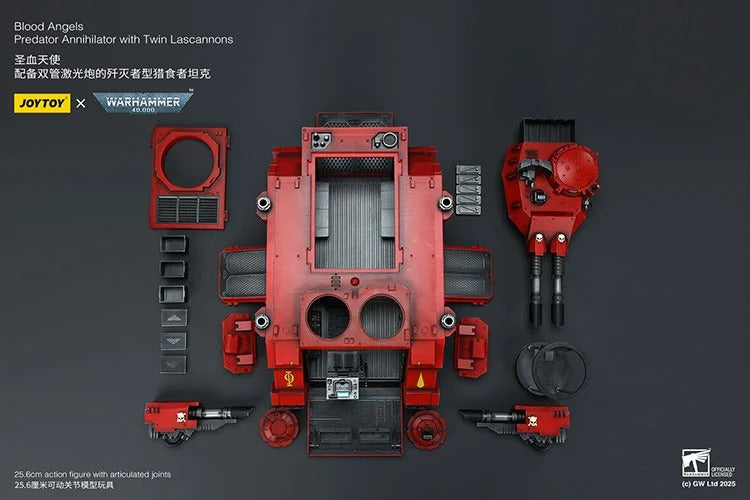 Warhammer 40K Blood Angels Predator Annihilator with Twin Lascannons 1/18 Scale Vehicle