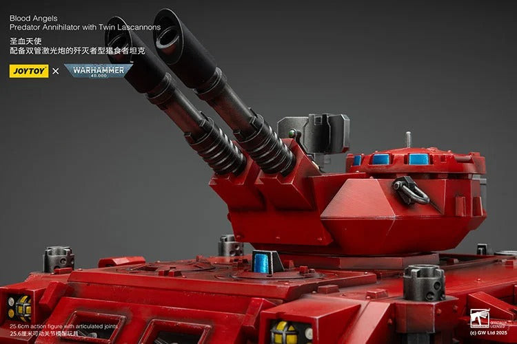 Warhammer 40K Blood Angels Predator Annihilator with Twin Lascannons 1/18 Scale Vehicle