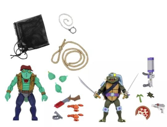 Teenage Mutant Ninja Turtles - 7" Scale Action Figure - Cartoon Series 3 Leatherhead & Slash