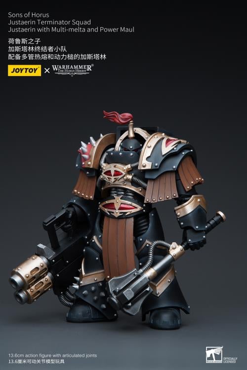 Warhammer 40K - Sons of Horus Justaerin Terminator Squad - with Multi-Melta and Power Maul 1/18 Scale Action Figure