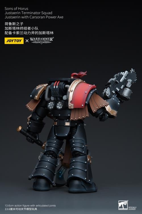 Warhammer 40K - Sons of Horus Justaerin Terminator Squad - with Carsoran Power Axe 1/18 Scale Action Figure